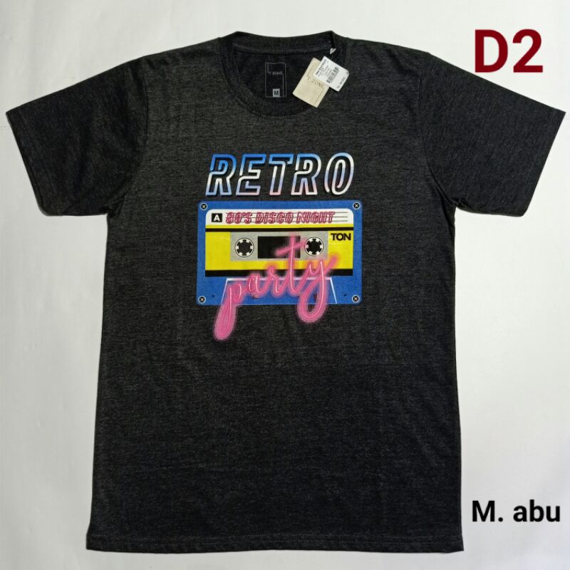 Kaos Pria Lengan Pendek T Shirt Merek T Zone Branded Matahari Original