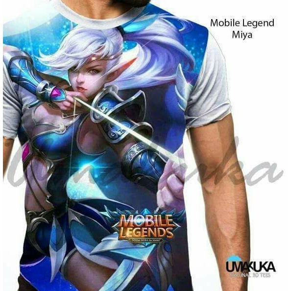 tshirt kaos game mobile legend ML MIYA skin khufra baju umakuka 3d original premium murah terbaru