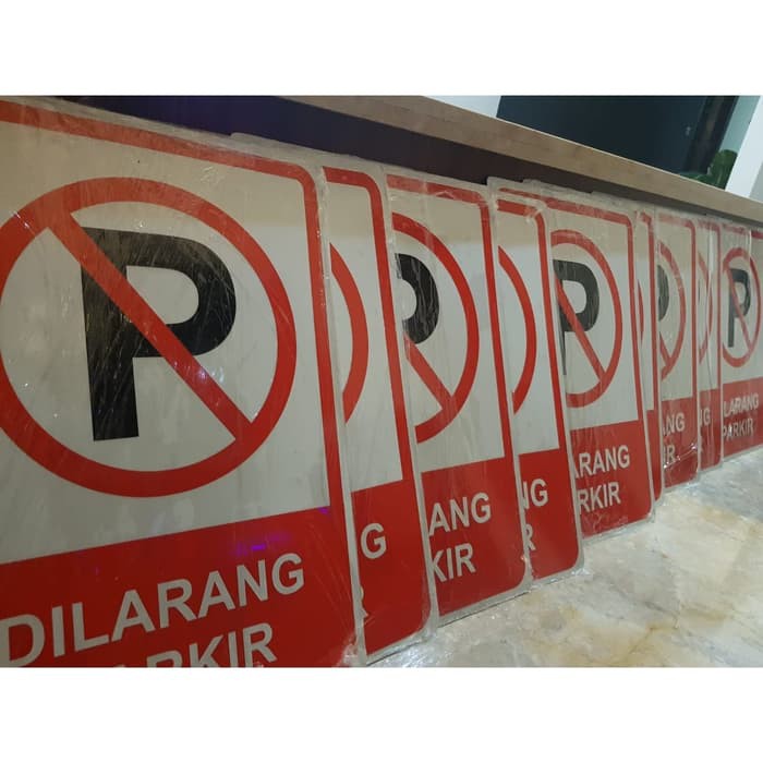 Jual Rambu DILARANG PARKIR Papan Sign Plat Aluminium 45x60cm Shopee Indonesia