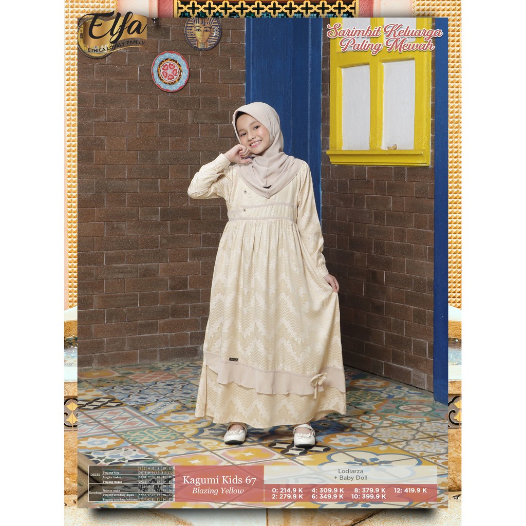PROMO Gamis anak dan koko Remaja ELFA 198 BLAZING YELLOW / KAGUMI KIDS 67 / KAHFI 135