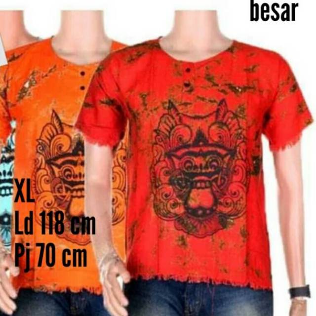 Promo...!!!  Blouse santai Bali pria wanita besar