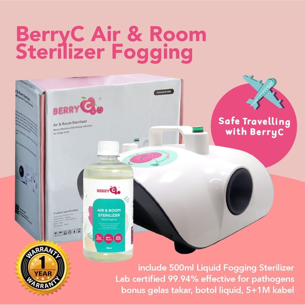 BerryC Mesin Fogging BUNDLE (mesin + cairan Berry C fogging 500ml) / Smoke Asap Fog / BANDUNG