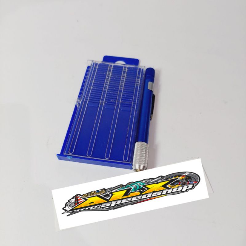 Rojokan Spuyer obeng biru Atau Alat Untuk merojokan rojok spuyer karbu karburator