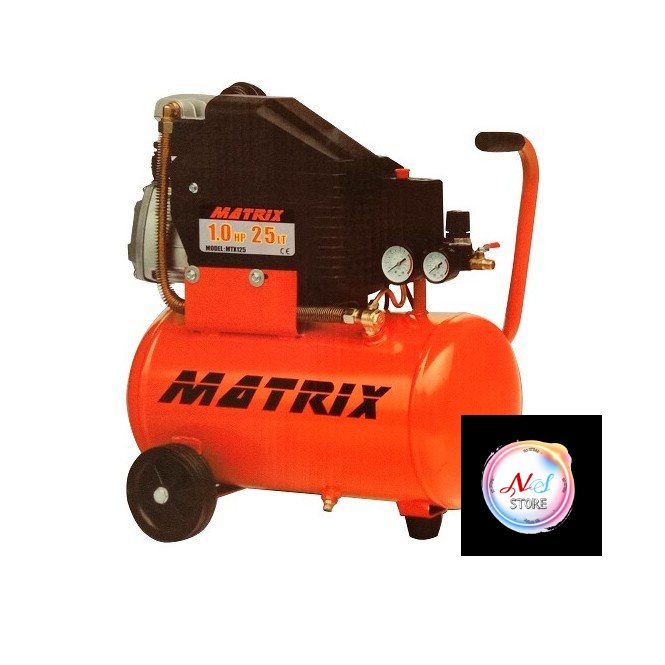 Air Compressor/ Kompressor Angin Listrik Matrix MTX125 (1HP, 25 Liter)