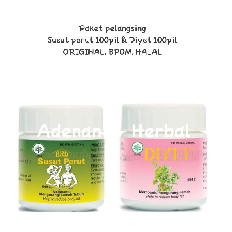 Paket pelangsing Diyet dan Susut perut. Produk Original - Herbal - BPOM - Halal