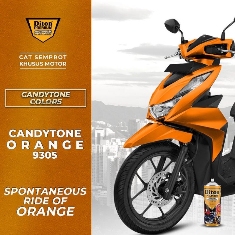 CAT SEMPROT DITON PREMIUM CANDY TONE ORANGE 9305