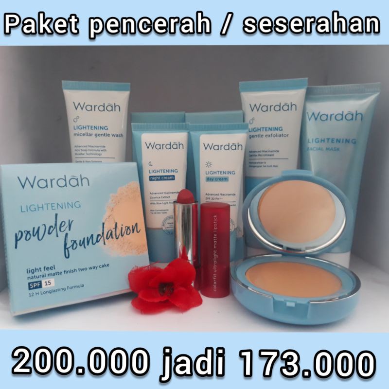 Wardah Paket Lengkap Paket Wardah Seserahan Set Make Up Lengkap