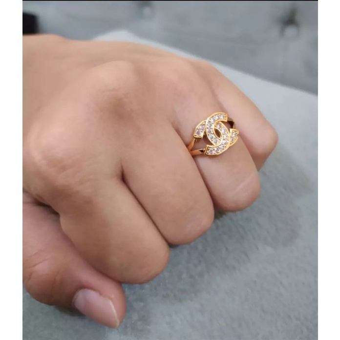 Cincin canell besar permata cantik perhiasan wanita