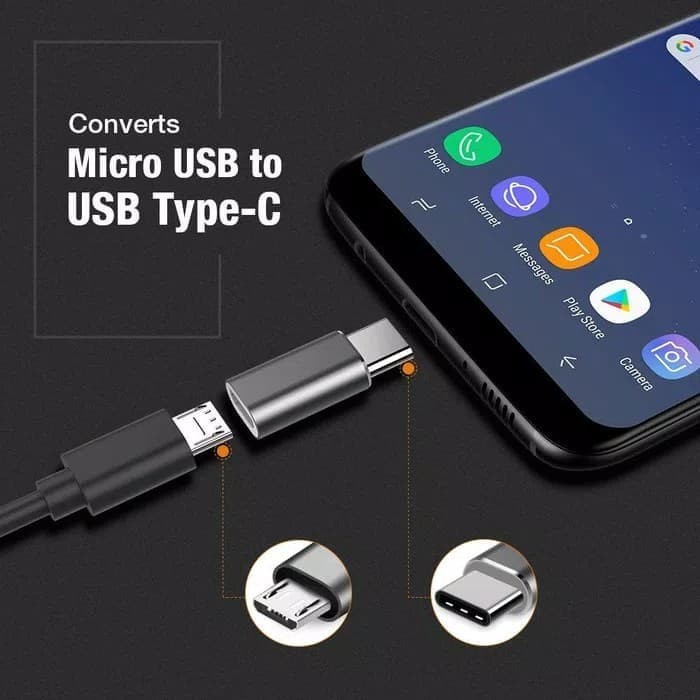 CONVERTER SAMBUNGAN TYPE C CV31 / KONVERTER MICRO KE TYPE C / MICRO USB TO TYPE C - MURAH BANGET