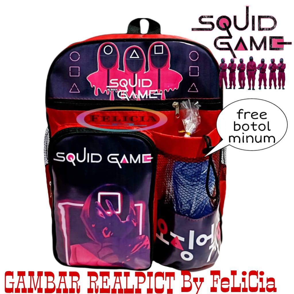 Ransel Anak-Anak SQUIiiD GAME Terbaru Free Botol Minum