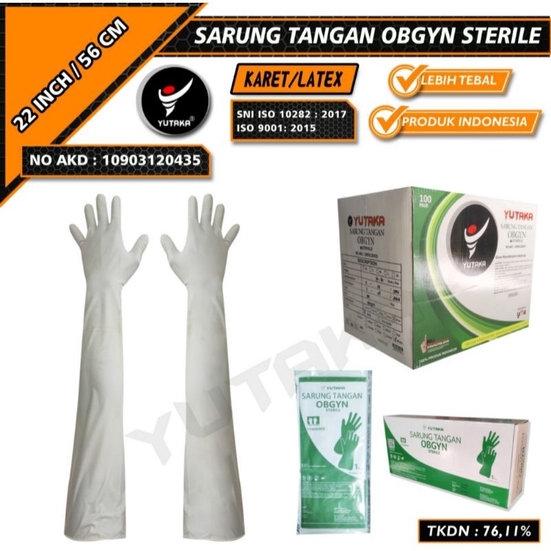 Handscoon/ Sarung Tangan Panjang Obgyn 56 Cm Steril