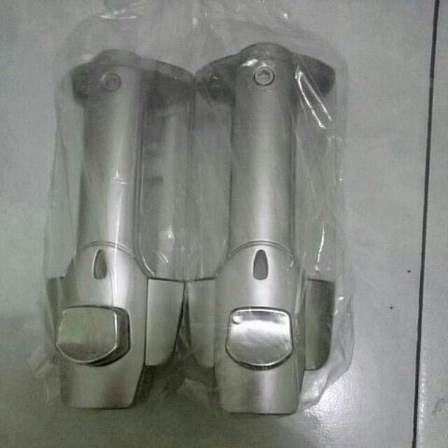 Dispenser Sabun Cair 2 In 1 With Key Lock ( Tabung Warna Putih Bening)