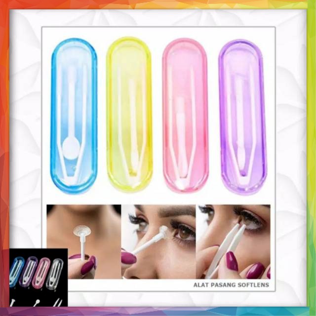 PENJEPIT Softlens + Tongkat Stick Pasang / Capitan Softlen / Tweezers / Twezer / Jepitan