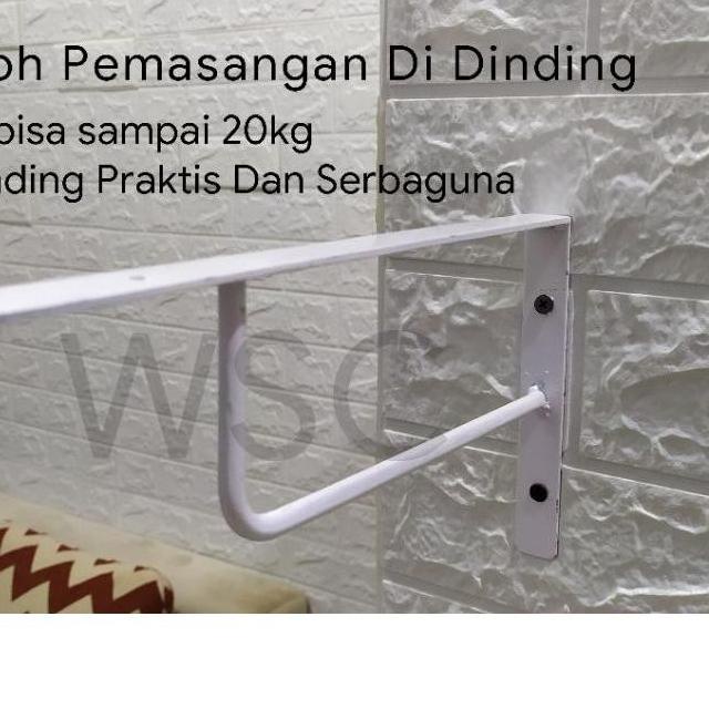 BESAR (gmh-234) Rak besi siku penyangga rak dinding 30cm x 15cm Produsen langsung Rak gantung X21J