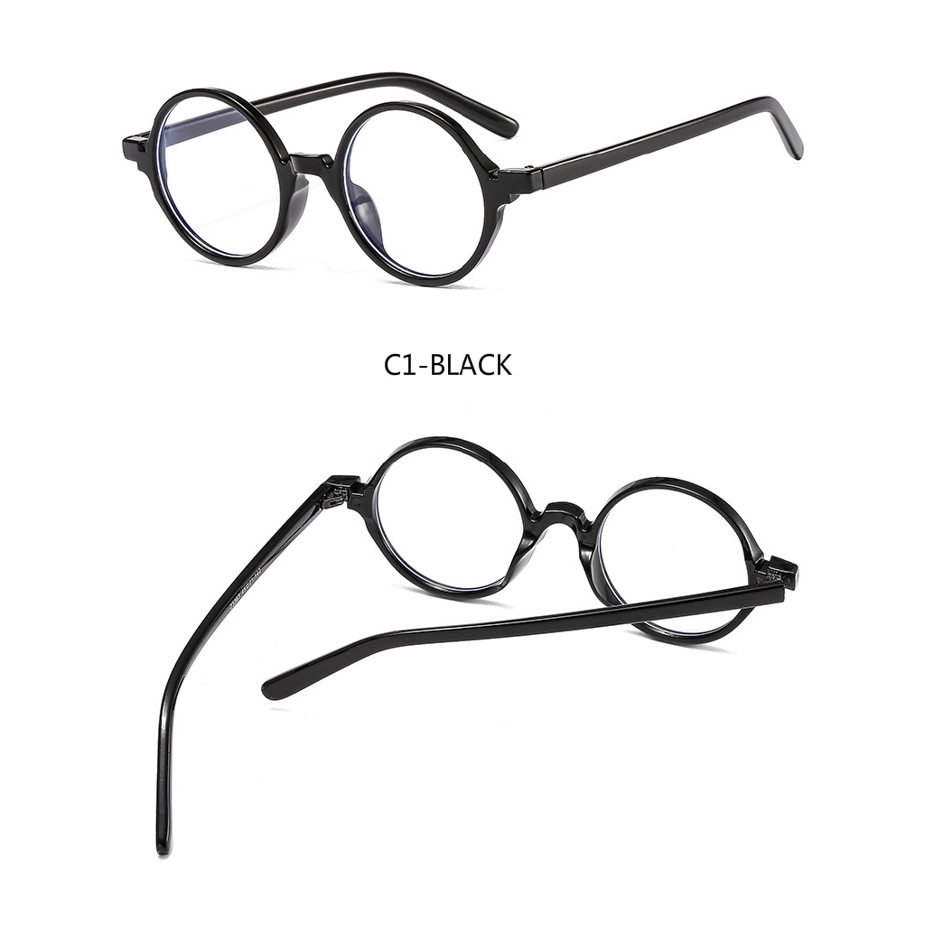 Fashion Retro Round Frame Men's and Women's Anti-Blu-ray Glasses Metal Hinge