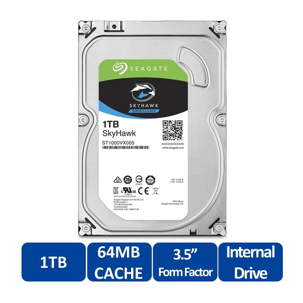 Seagate SkyHawk 1TB SATA 3.5&quot; Harddisk Surveillance CCTV