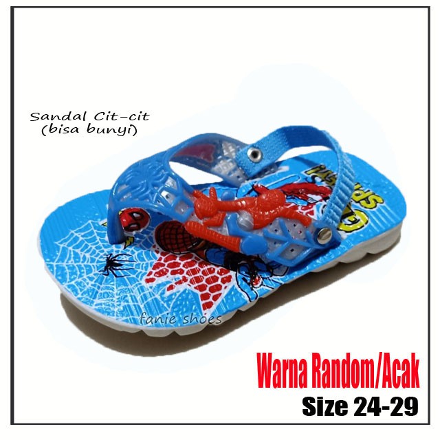 Sandal Cit-cit Balita Anak Laki Perempuan Karakter Kitty Superhero 24-29 / Sandal Bunyi Balita