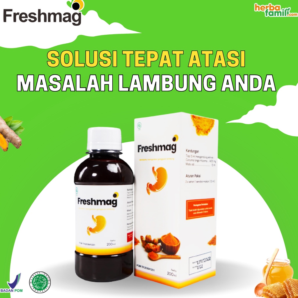 PAKET 2 BOTOL FRESHMAG | Madu Herbal Obat Lambung, Obat Maag, Gerd | FRESHMAG OBAT LAMBUNG ORIGINAL