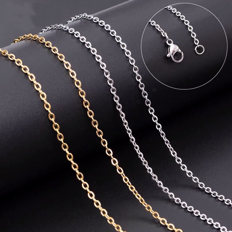 KALUNG TITANIUM PRIA DAN WANITA MODEL NURI WARNA GOLD, SILVER DAN BLACK