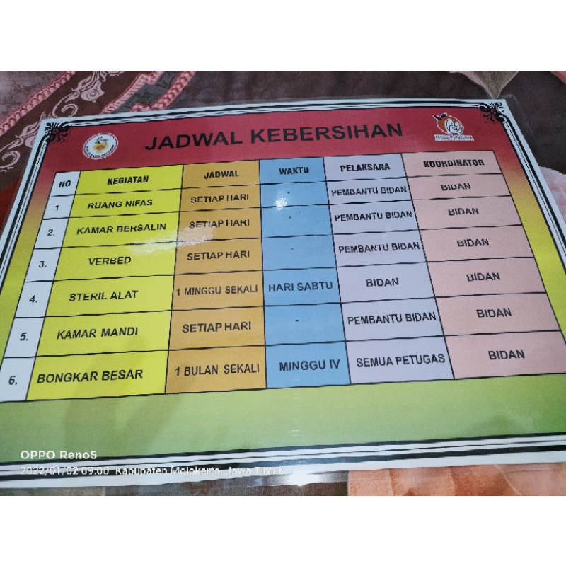 

Poster Jadwal Kebersihan Laminating New 2022
