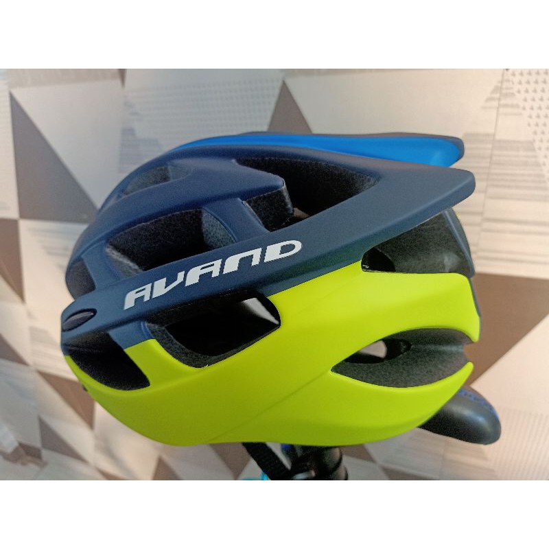HELM SEPEDA AVAND A23 warna yellow blue | Shopee Indonesia