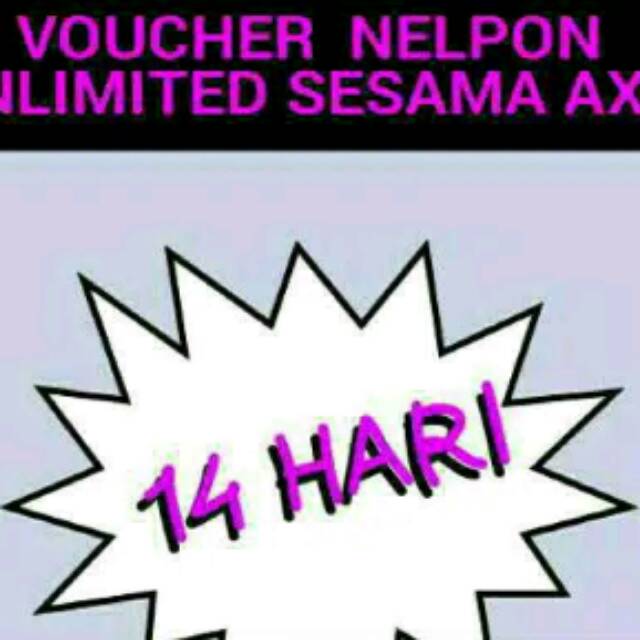 ISI ULANG VOUCHER PAKET NELPON UNLIMITED SESAMA AXIS 14 HARI