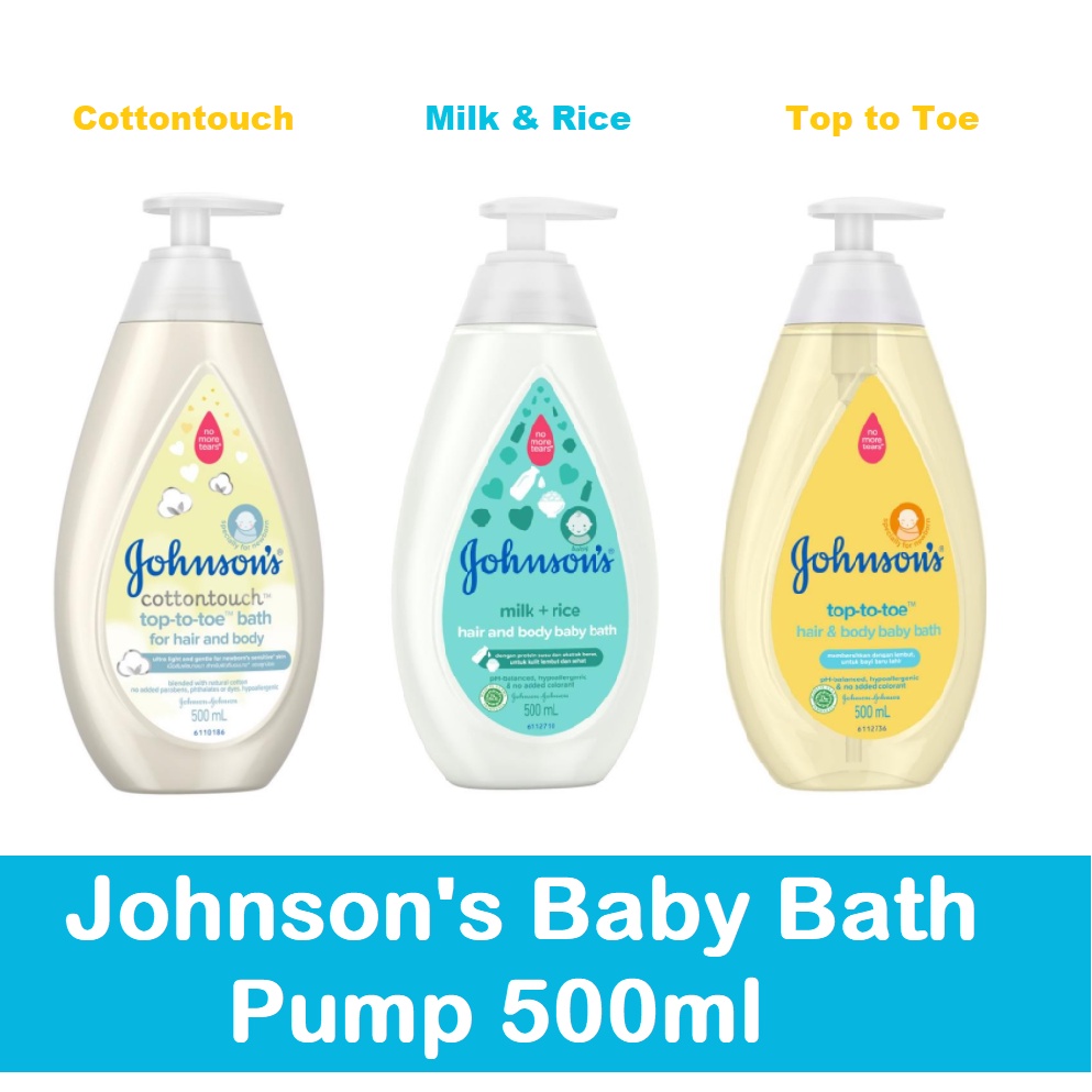 JOHNSON'S BABY BATH Milk&amp;Rice/Top To Toe/Bedtime/Cottontouch Johnson 400ml 375ml 500ml Babymaniashopid