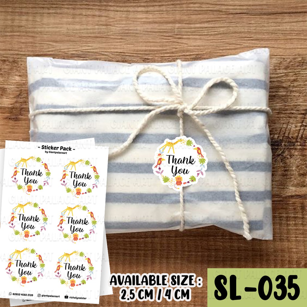 

[GIANT PALACE] 135 PCS LABEL PRODUK / THANKYOU STICKER / STICKER THANK YOU MURAH SL 035