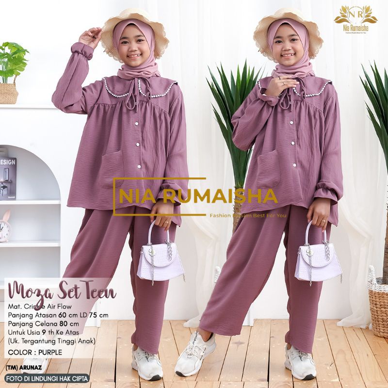 Setelan Anak #1 Motif Polsa / Falfa / Mia Rainbow / Gaida / Granada / Grenty / Shafa / Nagita / Metta / JK / Leopard / Khaula / Joela / Jihan / Jannah / Rasya / Rose / Jofa / Rinaya / Jannati / Ulfa / Moza Original Nia Rumaisha-Moza lave