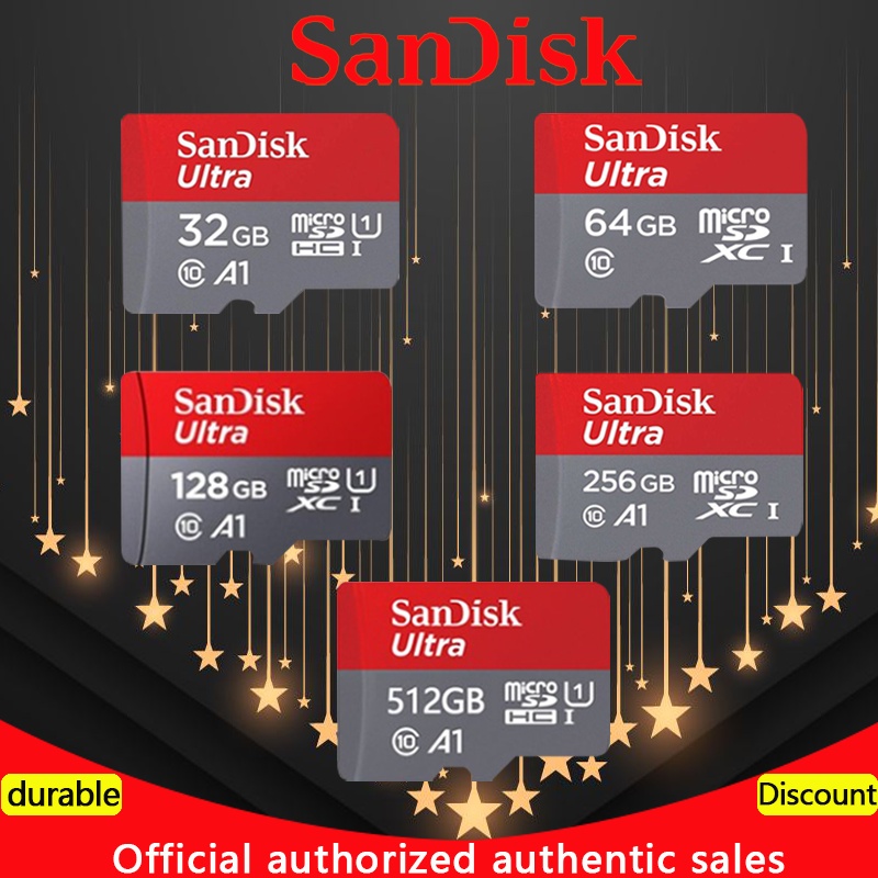 8GB/32GB/64GB/128GB/256GB CLASS 10 100Mbps Micro SD Kartu Memori sd card TF Card 100% Original Sandisk Memory Card