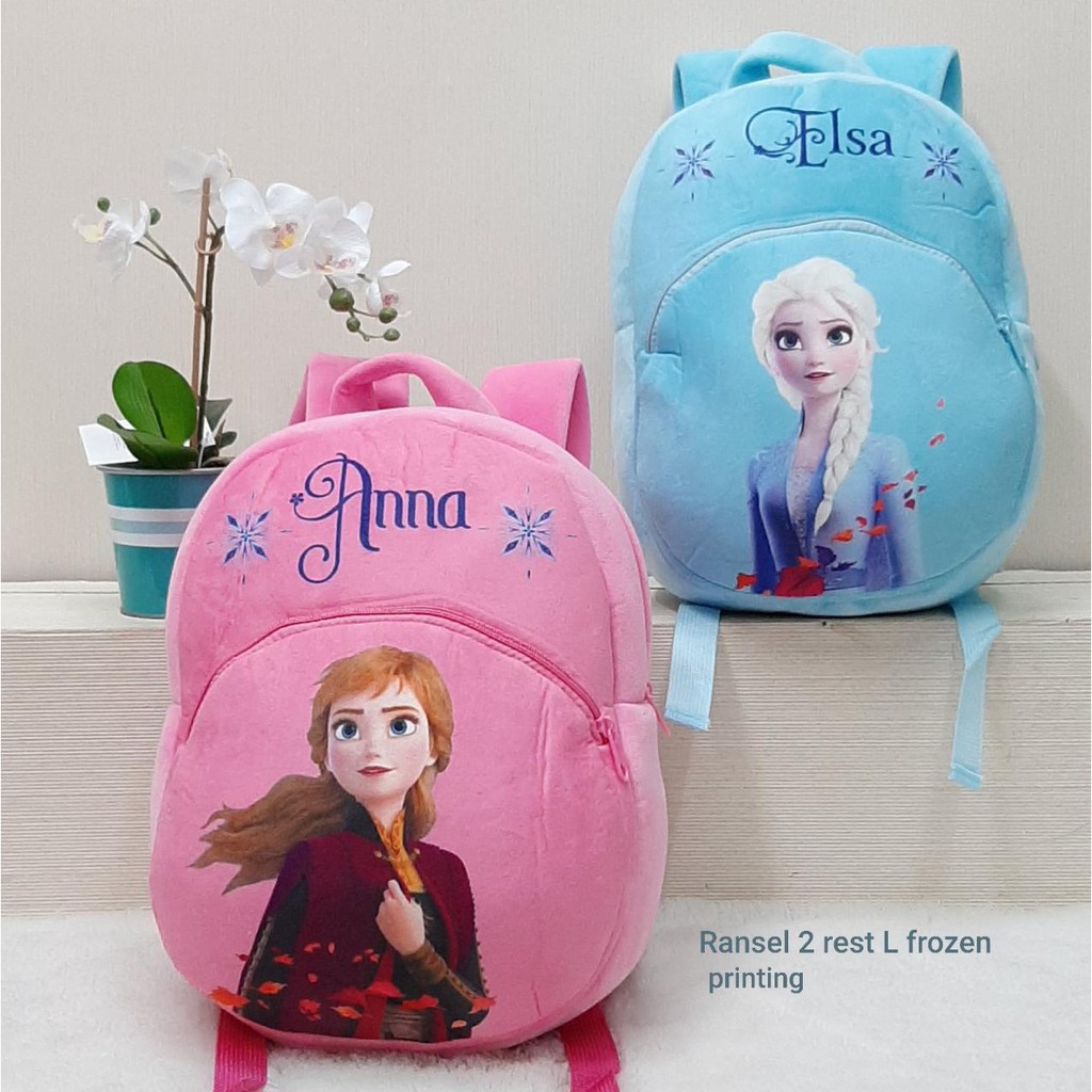 Tas Ransel elsa anna Sofia Olaf printing Size L/Bagpack Anak Tk Sd/Tas Frozen/Tas Elsa/Tas Karakter/Kado Tas Anak Sekolah