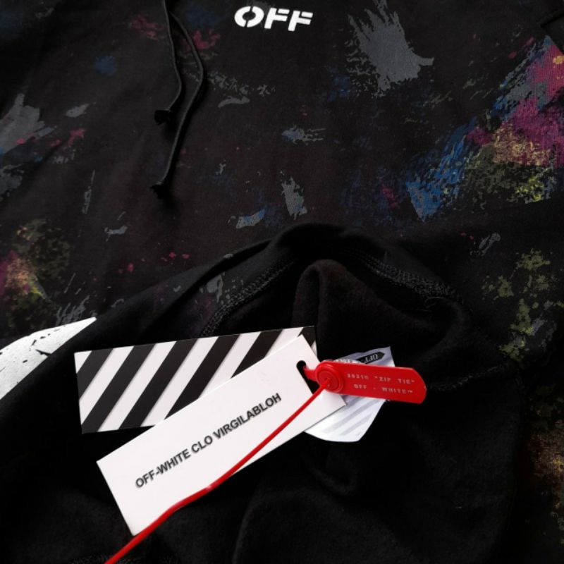 SWEATER JAKET HOODIE OFF WHITE GALAXY FULL TAG&LABEL-3