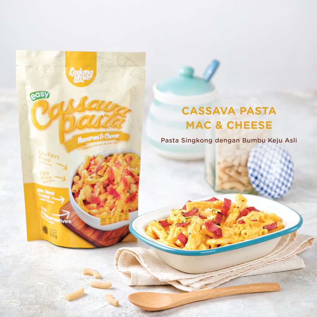 LADANG LIMA PASTA SINGKONG | MAKARONI FUSILI INSTAN GLUTEN FREE SEHAT