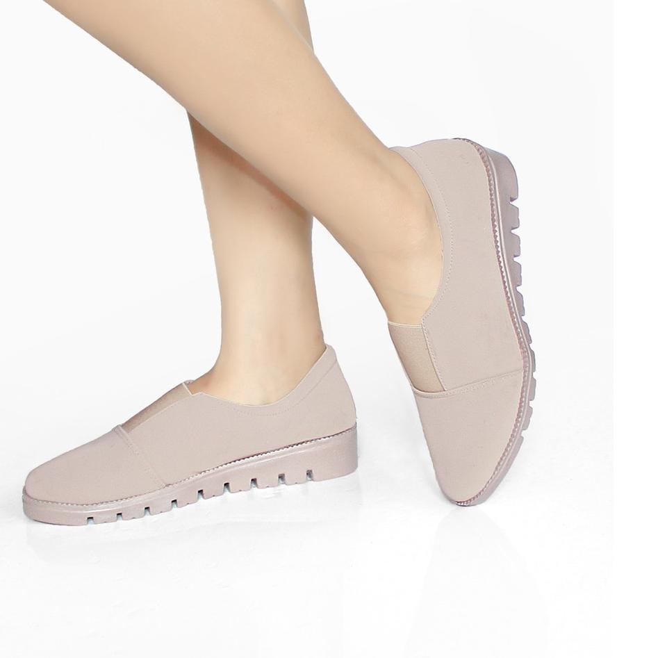 "JIM.15Jl21ᵁ" Sepatu Wanita Slip On Karet Suede VASCO RZ02