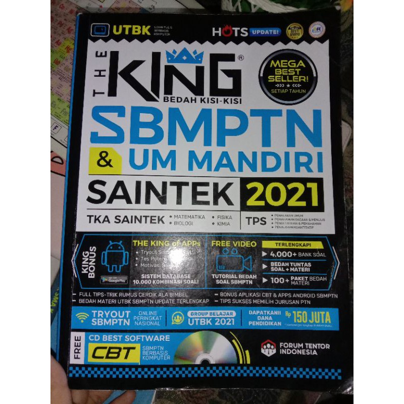 PRELOVED BUKU SBMPTN 2021 SAINTEK THE KING SBMPTN &amp; UJIAN MANDIRI