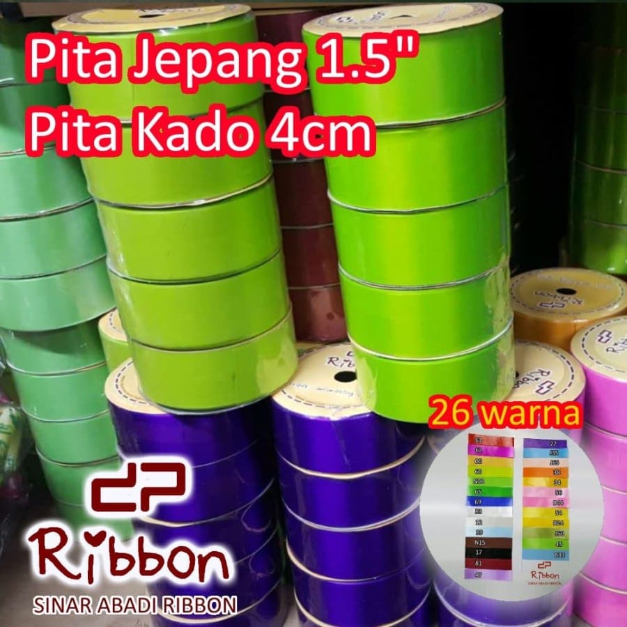 Pita Kado Biasa 4cm Jepang Plastik Kertas Ribbon Polos Kertas Warna Warni Biru Tua Muda Merah Emas Ungu Fuchia Hijau Pink Silver Gift Hadiah Parcel Ulang Tahun Anniversary Birthday Party Wisuda Bouquete Prakarya Kerajinan Grosing Prakarya Malang