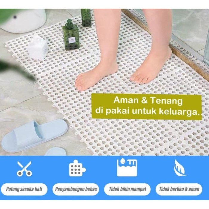 Alas Kamar Mandi PVC Anti Slip / Keset Anti Selip Warna Warni / Alas Kamar Mandi Murah