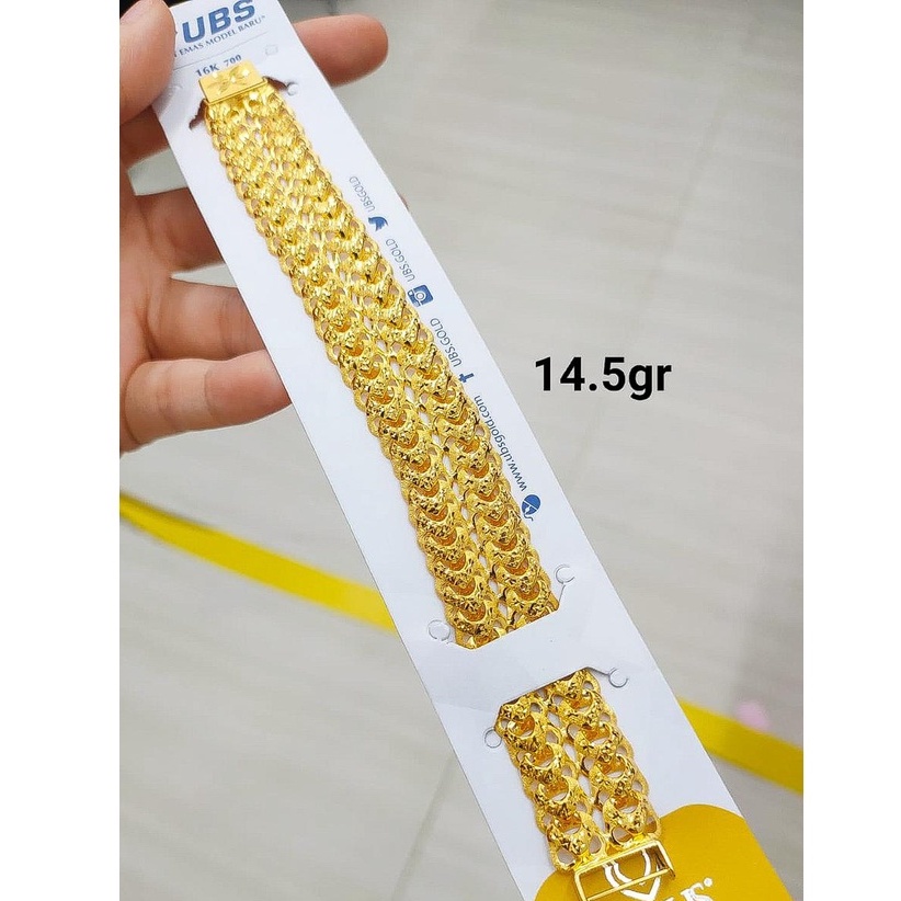 Gelang rantai anak dan dewasa emas asli kadar 700 70% 16k model sisik naga ular 2 baris jam tangan gold terbaru