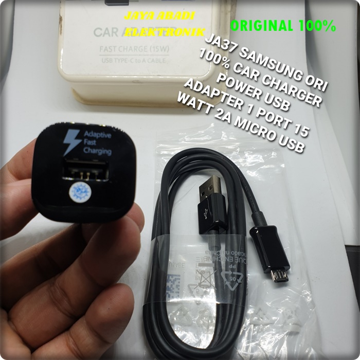 J37 ORIGINAL SAMSUNG ADAPTOR MOBIL 2A 15 WAT USB CHARGER MICRO FAST CHARGING CHARGER CASAN TRAVEL ADAPTER daptor mobil super aki accu ac dc travel adapter charge dual usb fast sped androit tc quick charge bisa untuk segala jenis handphone micro