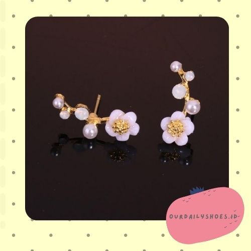 ★ODS★ FA45 Anting Tusuk Korea Earrings Import Motif Bunga