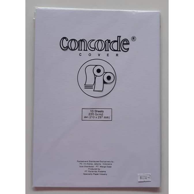 

Kertas Sertifikat / Kertas Concorde 220 Gr A4 (80230) - L. White (Pak Isi 10 Lembar)