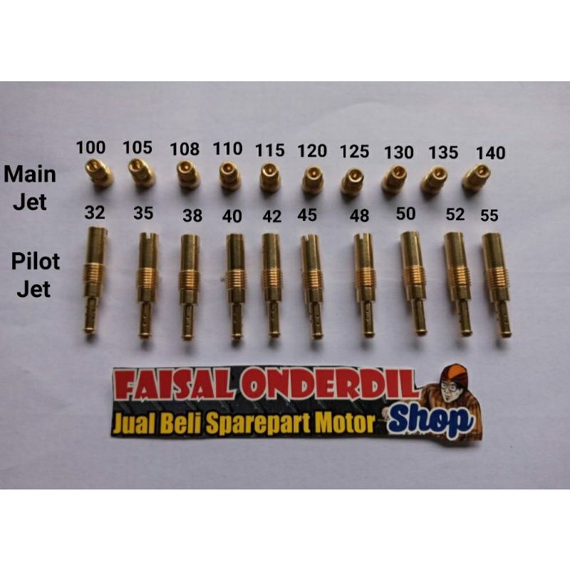 Spuyer MAIN JET Dan PILOT JET Karburator PE,Ninja,Megapro,Tiger, PWL Shopee Indonesia