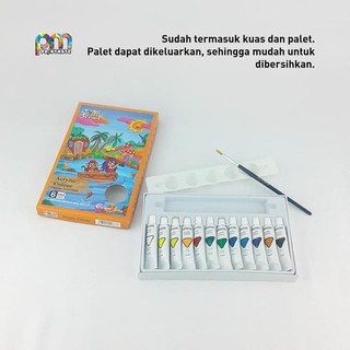Cat Akrilik Paintmate 12 Colors 6mL tubes bonus palet Cat Akrilik Paintmate 12 Colors 6mL tubes bonus palet