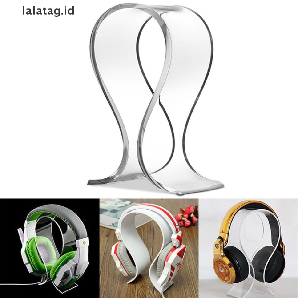 (Flyag) Stand Holder Headphone Bahan Akrilik Untuk Meja