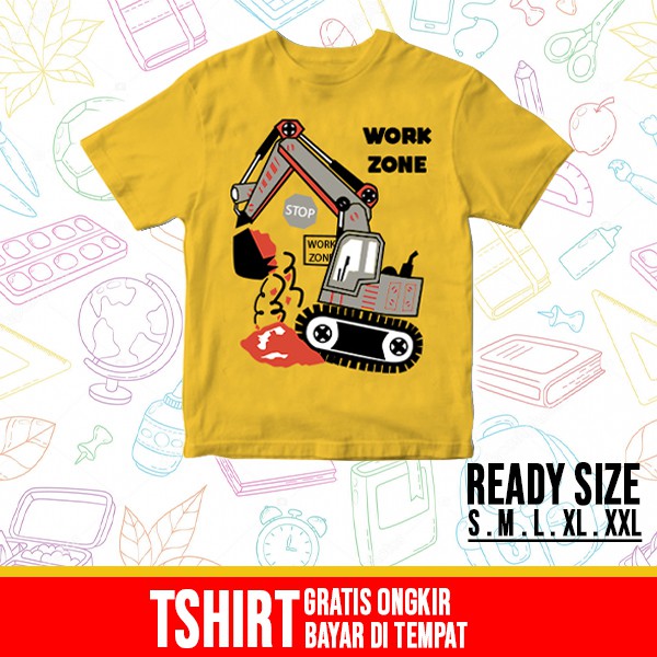TERKEREN KAOS ANAK "Excavator" LANGSUNG RESELLER DROPSHIP WELCOME 