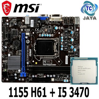 Motherboard LGA 1155 H61 MSI + Processor Core I5 3470