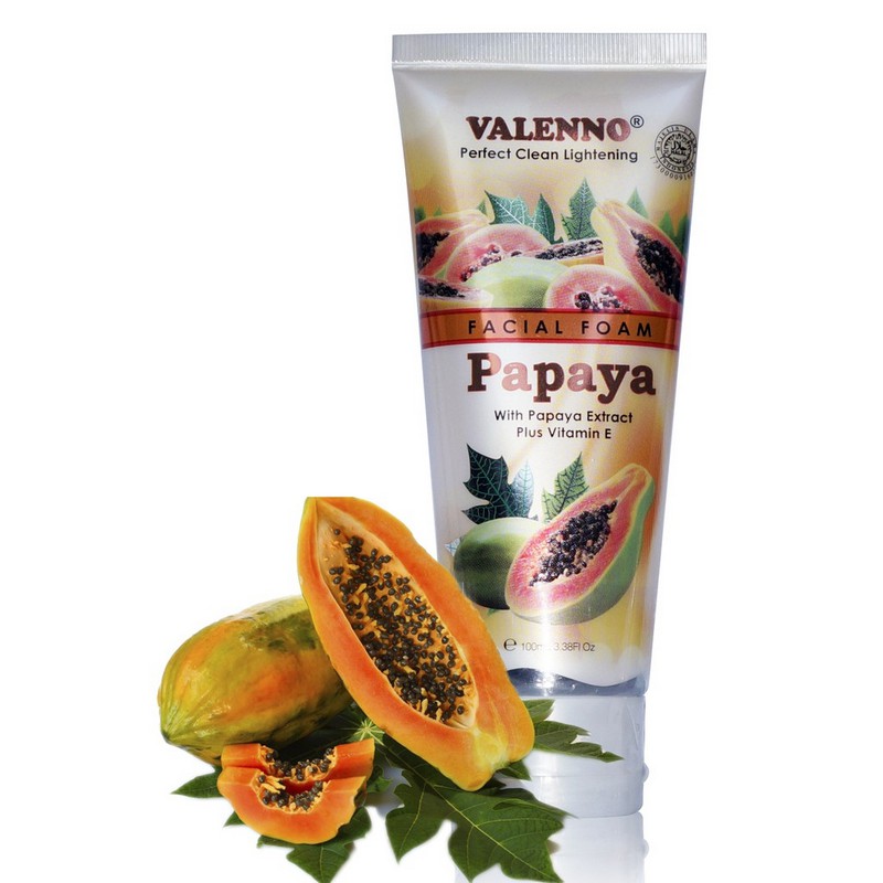 Valenno Facial Foam Papaya dengan Vitamin E 100gr