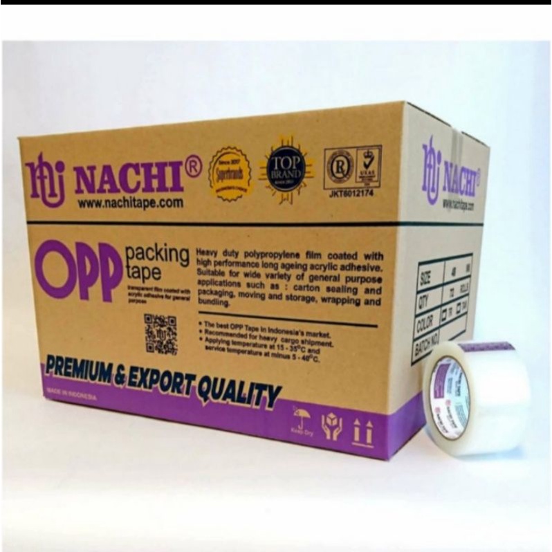 

Lakban / Plakban / OPP Nachi 2 Inch 100 Yard Original (box)