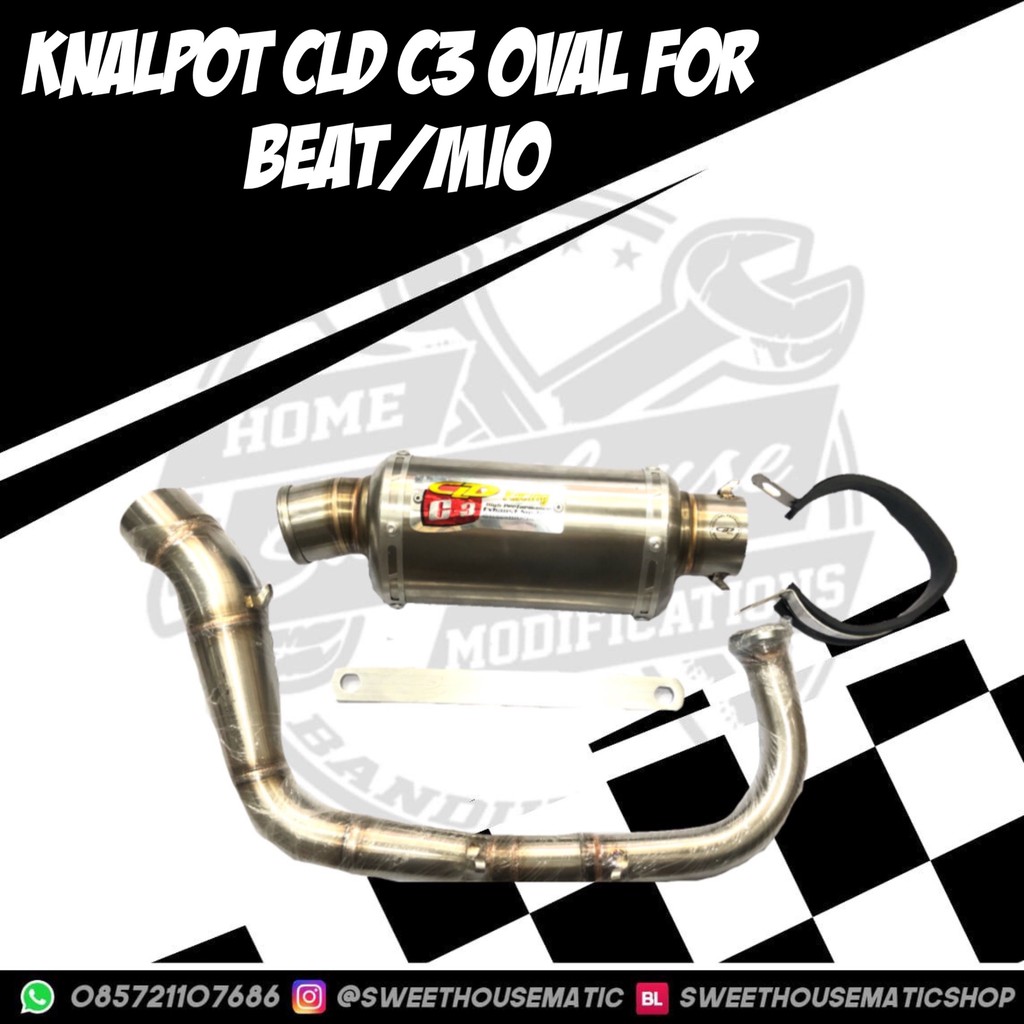 Knalpot CLD C3 oval beat/mio original cld
