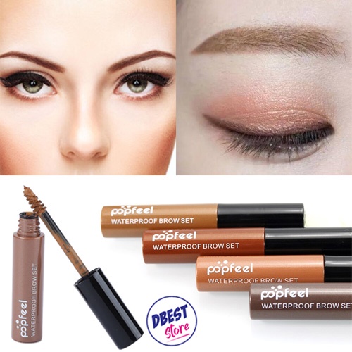 [ Bisa COD/Bayar diTempat] POPFEEL WATERPROOF BROW SET (MASCARA)